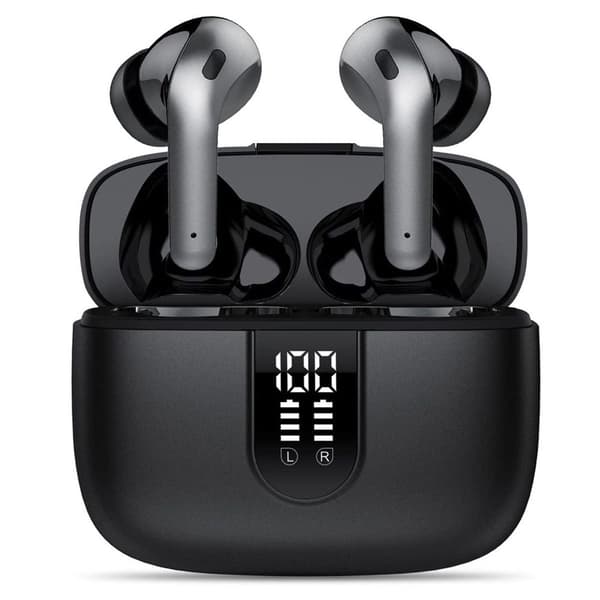 Øretelefoner Bluetooth med mikrofon, Ipx5 vandtætte USB C-hovedtelefoner