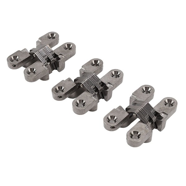 3 st 43 mm Mini osynliga dörrlås gångjärn 180 grader zink KLB