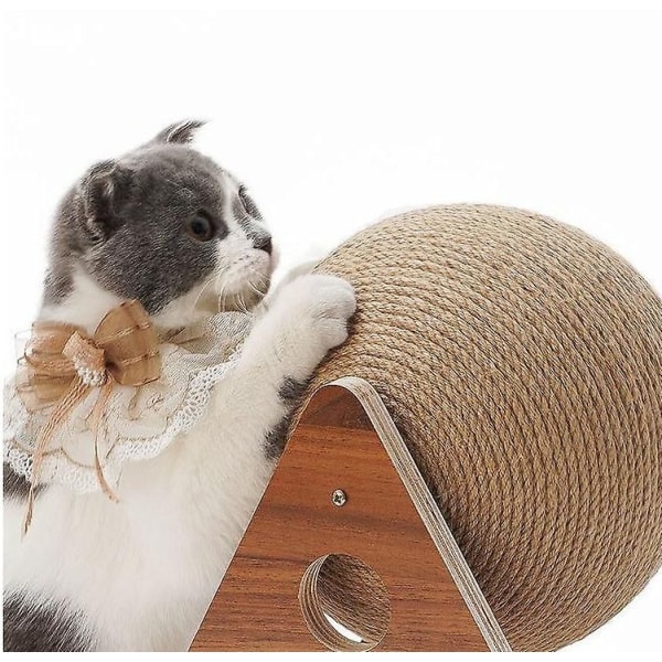 Kattelegetøj med bold Kattekradsestolpe med reb Klatrestativ Legetøj Kattelegetøj Beskyt møbler S