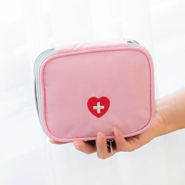 Mini Bärbar Första Hjälpen-Set Rosa