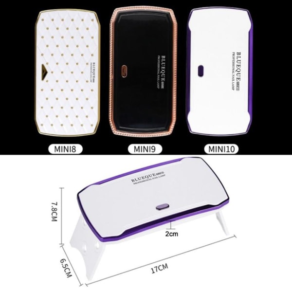 USB-driven UV-fototerapi nagelkonst handhållen enhet (Mini-10)