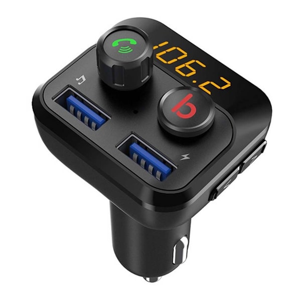 Bluetooth 5.0 FM-sändare, LED-bilsradio Bluetooth-adapter KLB