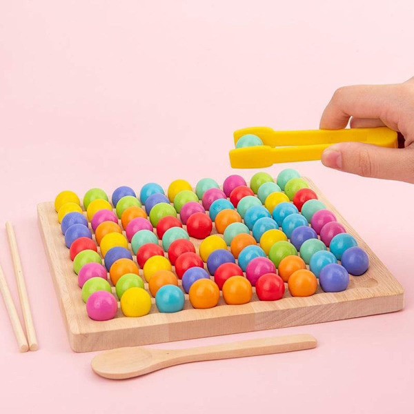 Treleke Spillbrett Perle Spill, Kptoaz Tre Go Spillsett, Regnbue Klipp Perler KLB