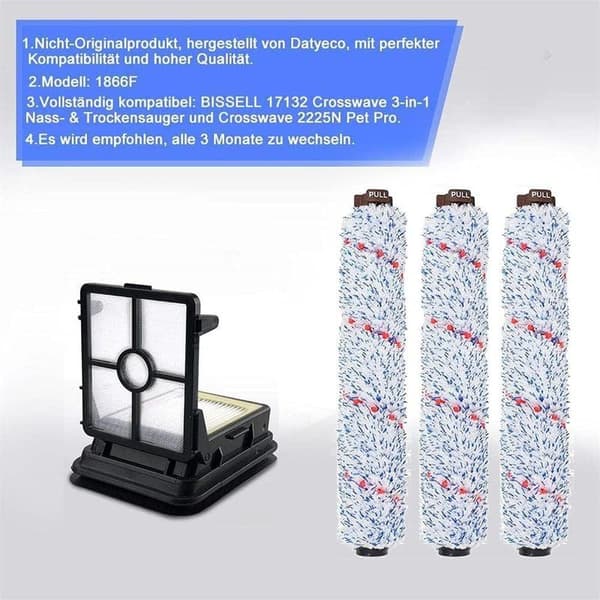 Tillbehör till Bissell Crosswave 3-i-1.3 Multi-Surface Brush Roll och 3