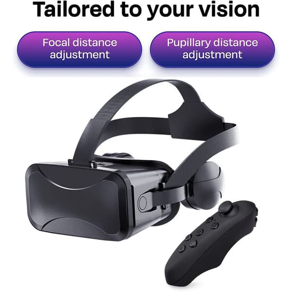 VR-headset kompatibel med - Universal virtual reality-glasögon Svart