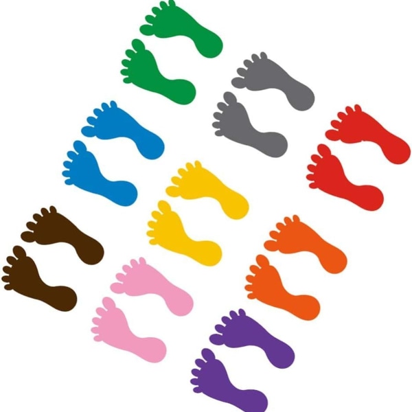 9 par Nursery Footprint Stickers til små ankler og gulve