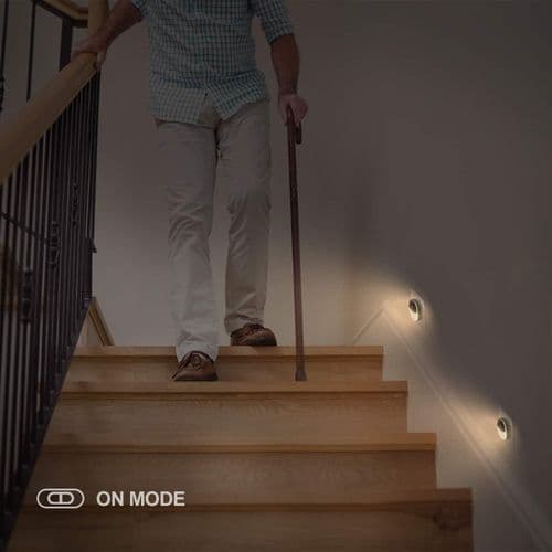 LED-natlampe med bevægelsessensor, varmt hvidt lys