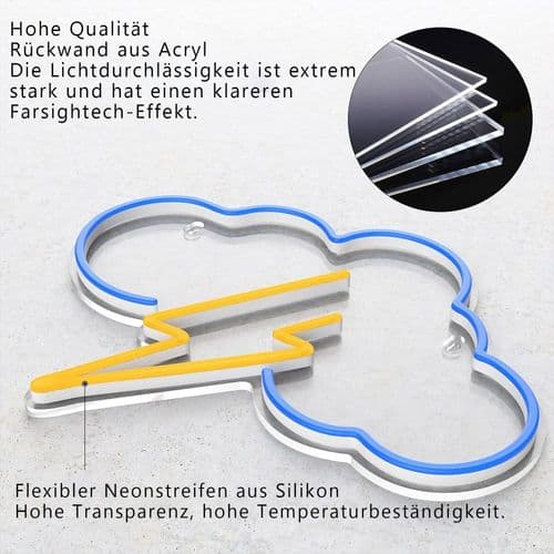 Neon-skylt, akrylneon, batteridriven eller USB-driven