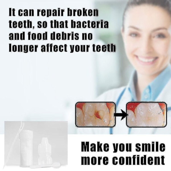 Reparation av cementtandspalter, konstgjorda tänder, fast lim, set tand KLB