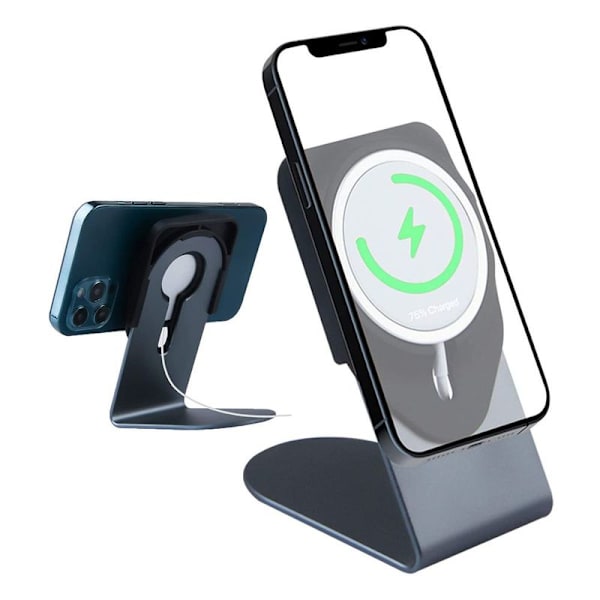 Stativ for iPhone 12, holder, mobiltelefonholder for skrivebord grå