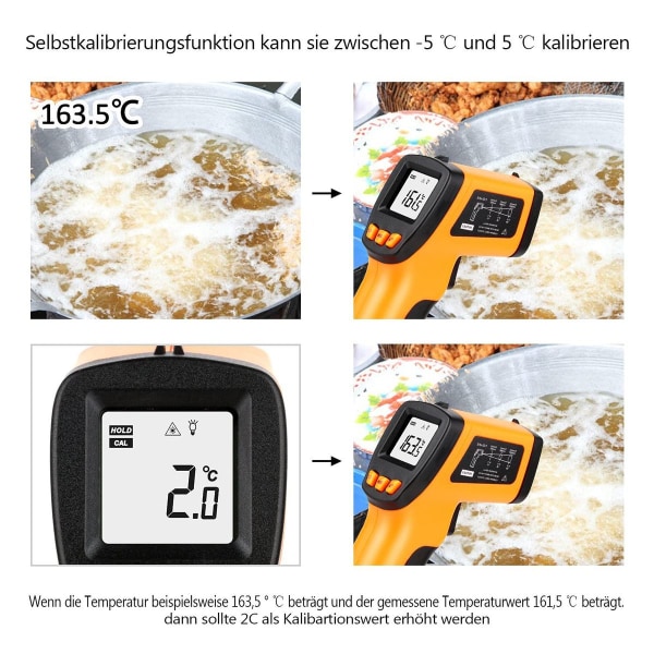 Infrarød termometer matlaging berøringsfri matlagingstermometer -50 400 KLB