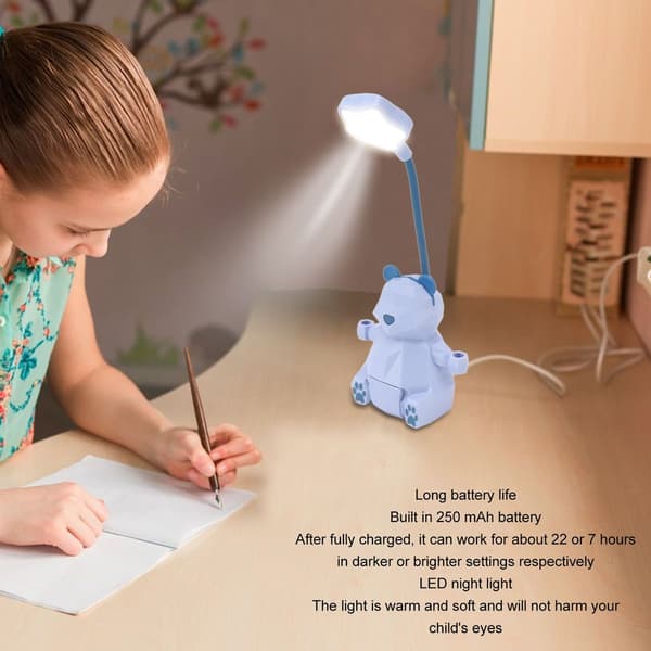 Tegneserie skrivebords LED-lys øyebeskyttelse USB bærbar 2 moduser KLB