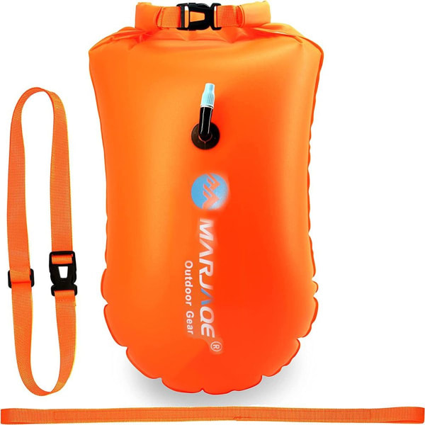 Svømmebøje tørtaske orange PVC sikkerhedssvømmebøje svømmering KLB