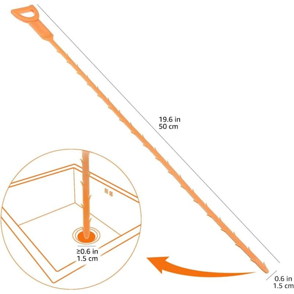 Sats med 12 rörrensningsverktyg, 50 cm, 49,8 x 0,95 x 0,20 cm KLB