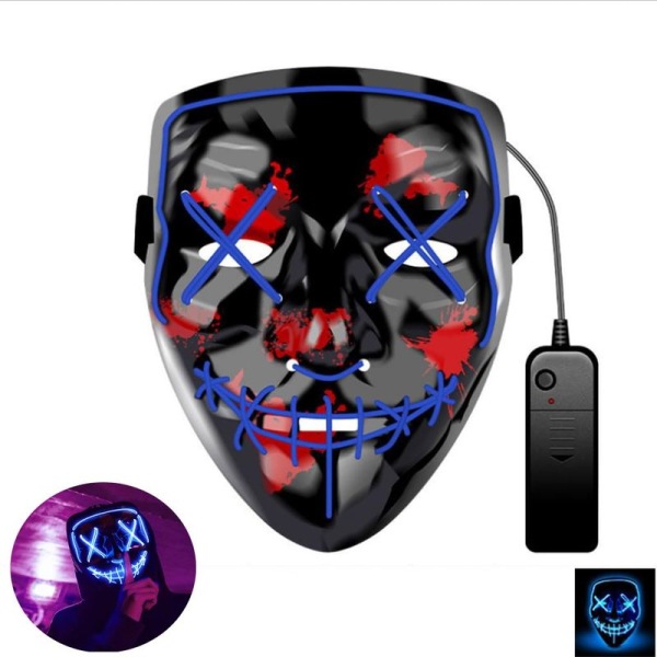 Halloween Mask, LED Purge Mask, Glow in the Dark, Halloween Purge Mask