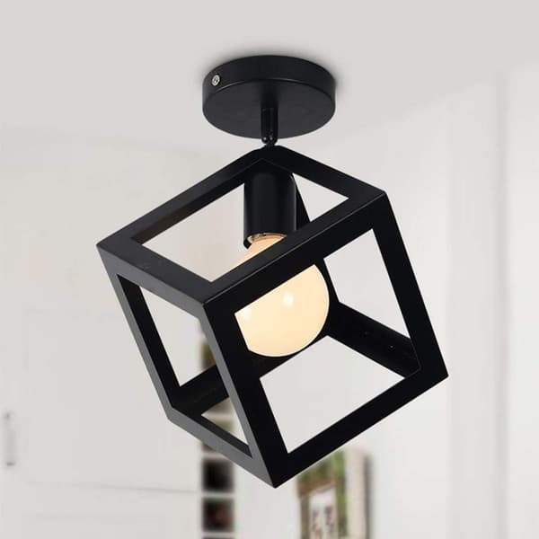 Lysekroner, lamper, kreative geometriske smiddejerns loftslamper, KLB