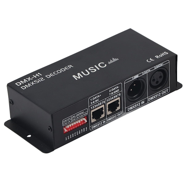 3-kanals DMX-dekoder, justerbar RGB-dæmpning LED-dekoder KLB