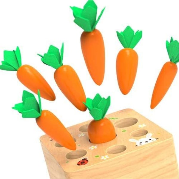 Kouluta porkkanan sadonkorjuuta puisia lasten leluja, kehitä KLB:tä