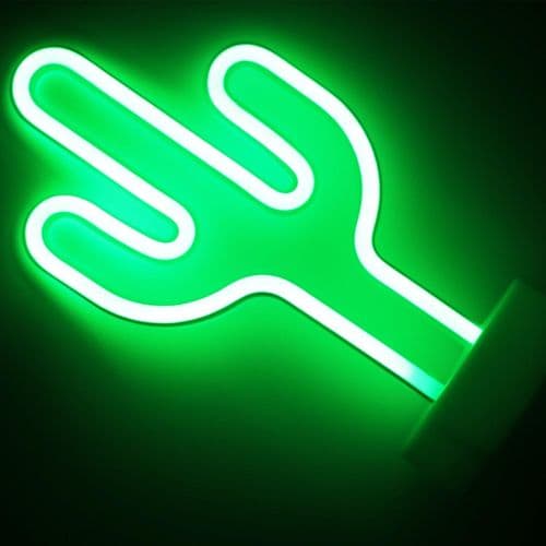 Kaktuslys neonlys - neonlys kaktus neonlys dekorasjon