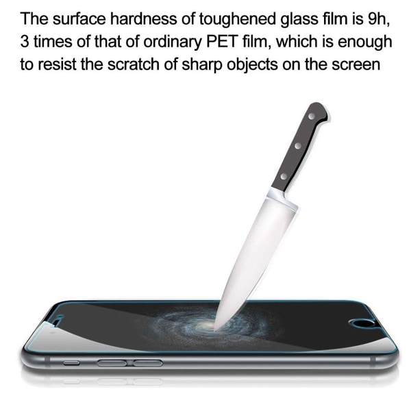 Härdat glasfilmspaket med 2 skärmskydd som är kompatibla med iPhone 8/7/6/6S - 9H
