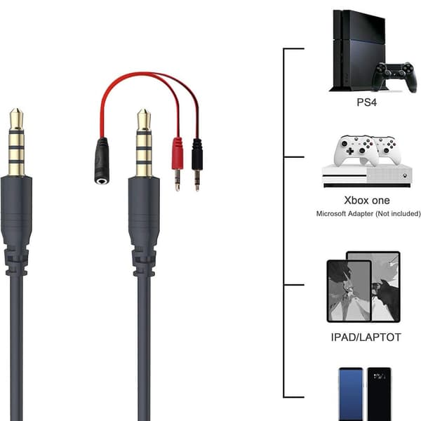 2-pak Gaming Headset med Mikrofon til PS4 Xbox One Blå
