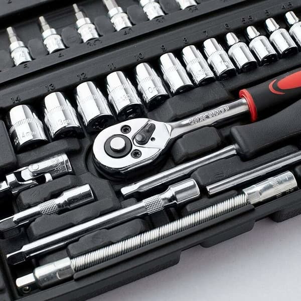 46-osainen kromivanadium-hylsysarja 1/4\" adapterisarja hylsysarja autoon DIY KLB