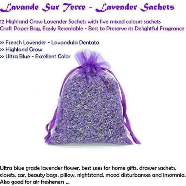 Craft bags with dried lavender sachets - room fragrance, 16 pieces