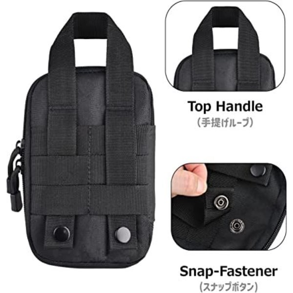 Taktisen EDC-taskun Molle-taskut Gadget-järjestäjä Puhelimen pidike Vyölaukku IFAK-laukku Älypuhelimen tasku Työkalukotelo