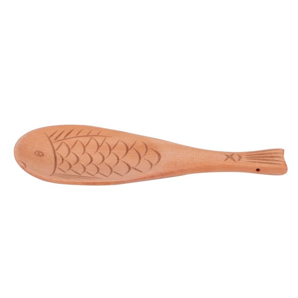 Fiskformad träslev för ris, non-stick rissked