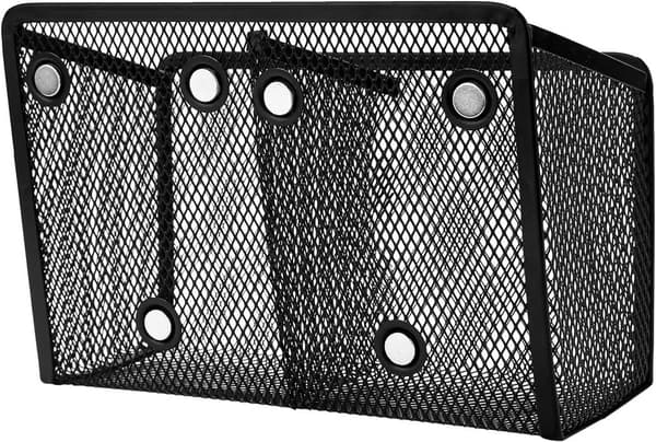 Magnetisk penneholder, 2 rum, mesh rustfrit stål, 2 rum
