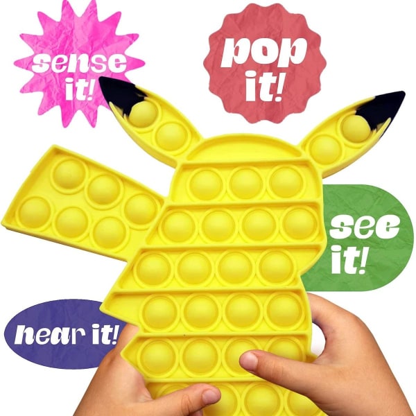 Pikachu - Pop Fidget -lelu lapsille ja aikuisille - Stressinlievitys Fidget - KLB