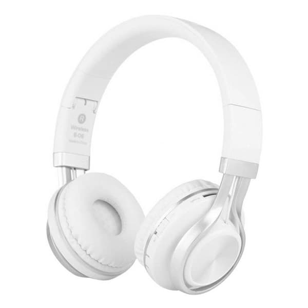 Bluetooth-hörlurar, hopfällbara, trådlösa vita