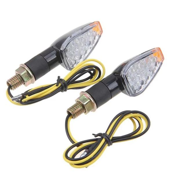 4 st LED-blinkers för motorcykel, 14 LED, 12 V, vattentäta, rullande blinkers, universal för motorcykel, scooter, fyrhjuling, cruiser, terräng