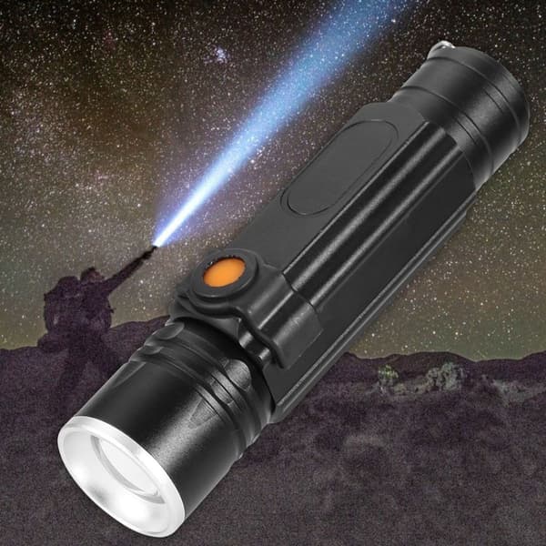 Mini LED-taskulamppu, vedenpitävä, 4 tilaa, zoomaava taskulamppu KLB