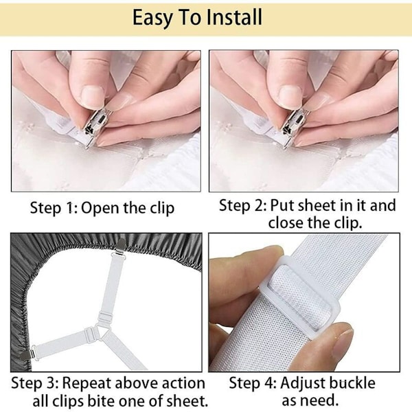 Spännlakan Spännlakan Justerbart Spännlakan Klämma Elastisk 3-vägs 6 Se
