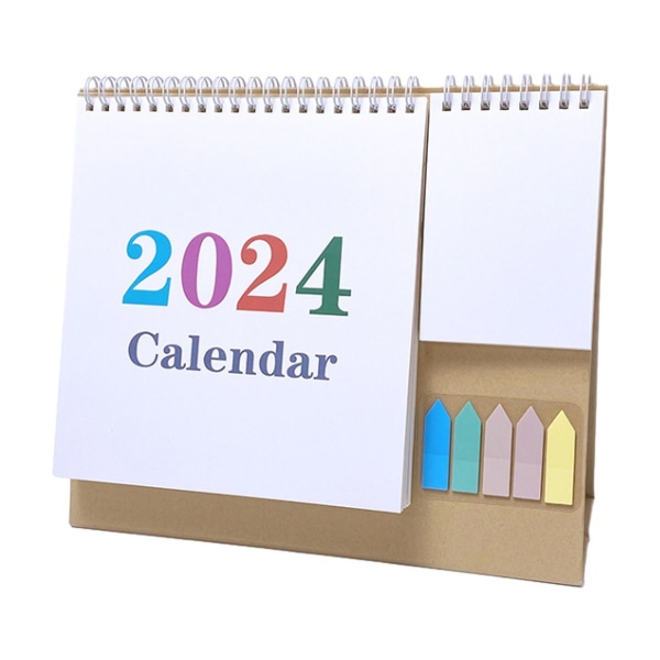Skrivebordskalender 2024 januar 2024-december 2024 12 Månedlig Wan Style2 KLB