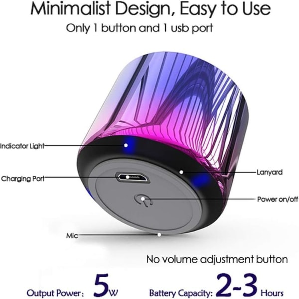 Trådløs Mini Bærbar Bluetooth Højttaler Super Stereo IP65