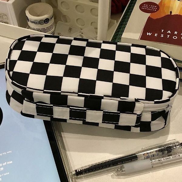 Pencil Case Abstrakte Linjer Høj Kapacitet Pencil Case til KLB