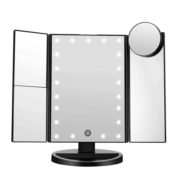 Vanity mirror with LED light vanity mirror white foldable vanity mirror