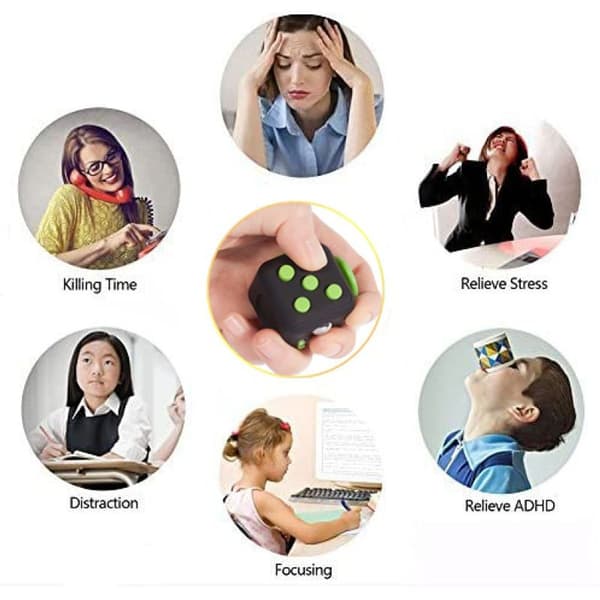Fidget stress cube fra [1 stk.] terning mod stress, rastløse hænder, perfekt KLB