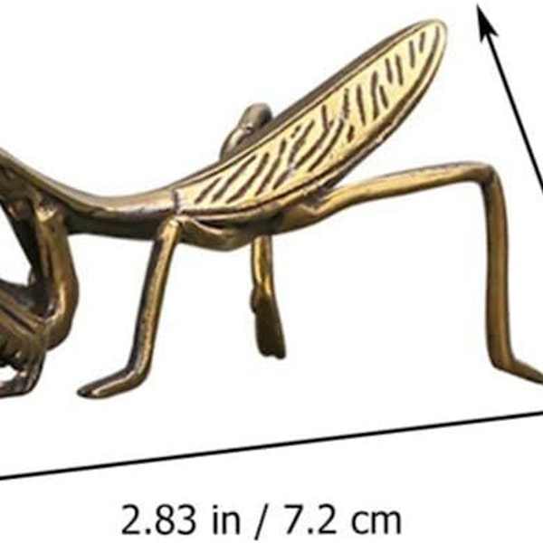 Kobber Bedende Mantis Feng Shui Messing Statue Hageskulptur for Hage KLB