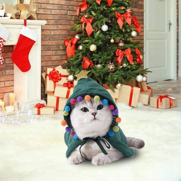 N/ T Pet Julekostume Fløjlskostume til Katte Pet Kattekostume KLB