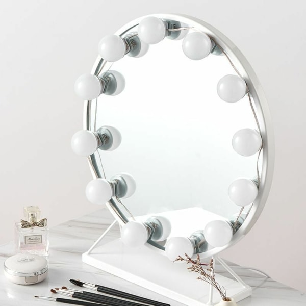 Meikkipöydän peilivalot, Hollywood-tyylinen peilivalosarja USB-virtajohdolla ja 14 himmennettävällä LED-lampulla, 5 kirkkaustasoa, 3 tilaa KLB