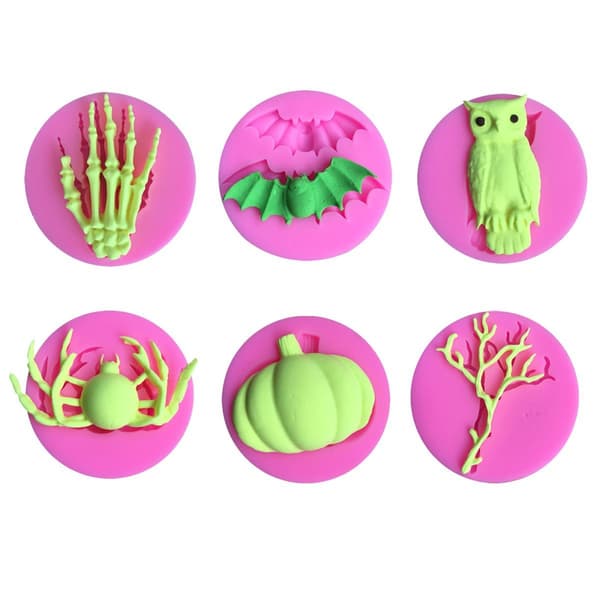 Halloween silikonform skalle silikon kakeform cupcake sjokoladeform