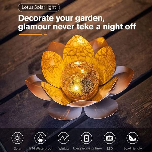 Lotus Solar Have Lamper Udendørs Have Dekoration Lamper (Blå)