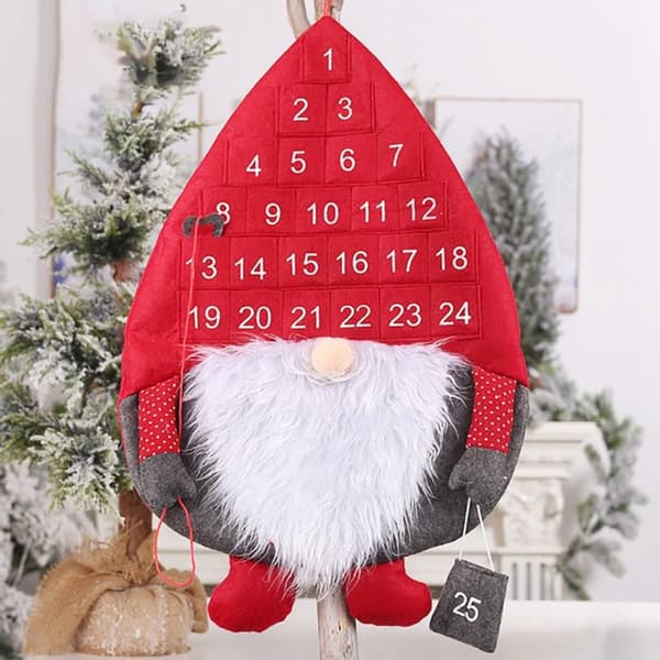 Jul Nedräkning Adventskalender Tyg Jultomte Snögubbe Älg KLB