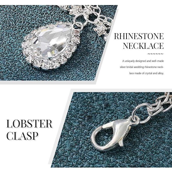 Silver Rhinestone Brudhuvudband med Rhinestones Hårtillbehör för Brud och Brudtärna