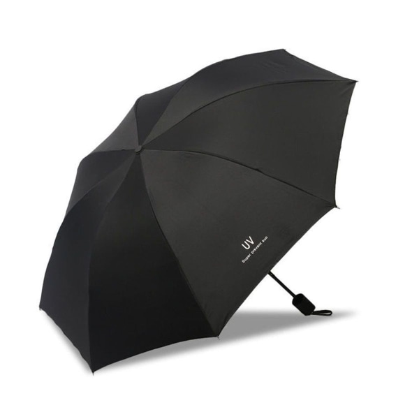 Tuulenpitävä matkasateenvarjo - Kompakti ja taitettava - Käänteinen sateenvarjo - Musta KLB