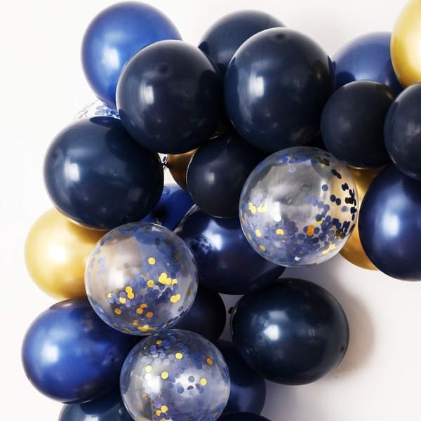 Marineblå ballonbue sæt, 60 stk. 12 tommer ballonbue