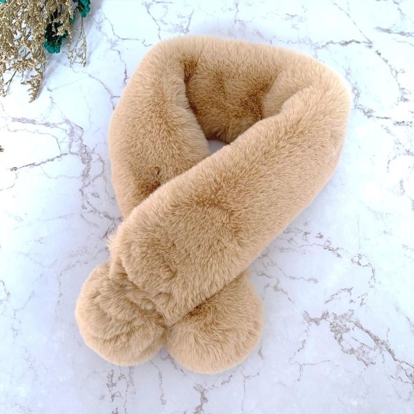 Fleece Halsduk för Pojkar och Flickor, Varm Vinter Halsduk för Barn, Kaffe